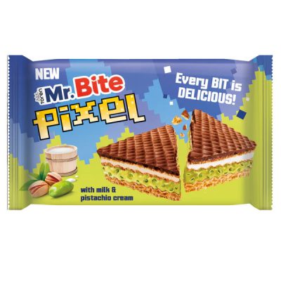 Mr.Bite Pixel pisztáciás ostyás csokoládé 28g