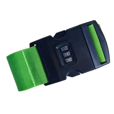 Zöld számzáras biztonsági bőröndpánt