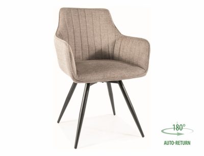 Ballo Brego Forgó Szék Bézs Szövet Fekete Fém Vázzal