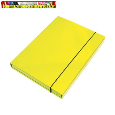 Füzetbox OPTIMA A/4 3 cm-es gerinccel sárga