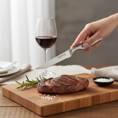 Academy Chef steak kés, 2 db, 12 cm, monoblokk