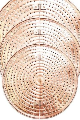 Leégést gátló cefreszűrő vörösrézből