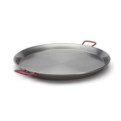 Lecsófőző vasserpenyő piros füllel – 46 cm – de Buyer Viva Espana