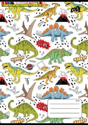 Füzet, tűzött, A5, vonalas, 32 lap, 1. osztály, COOL BY VICTORIA , Dinosaurus world, 14-32 (A/5)