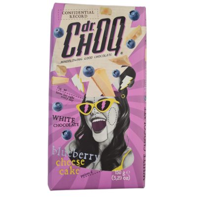 Dr. Choq fehér csokoládé áfonyás sajttorta darabokkal 150g