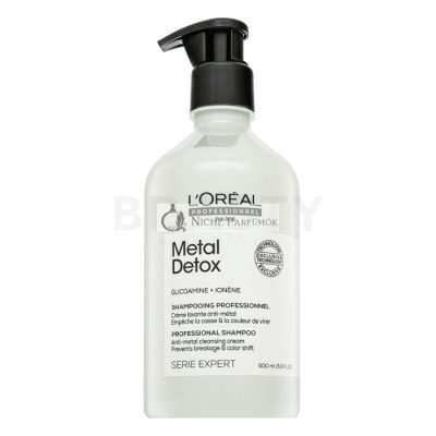 L'Oréal Professionnel Série Expert Metal Detox Professional Shampoo Anti-metal Cleasing Cream tisztító sampon fényes festett hajért 500 ml