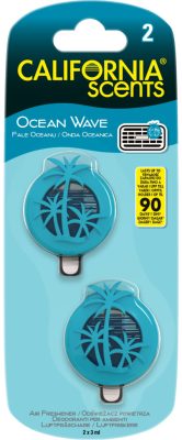 California Scents mini diffúzer OCEAN WAVE 2 db-os autóillatosító 3 ml (4 db/doboz, 24/karton)