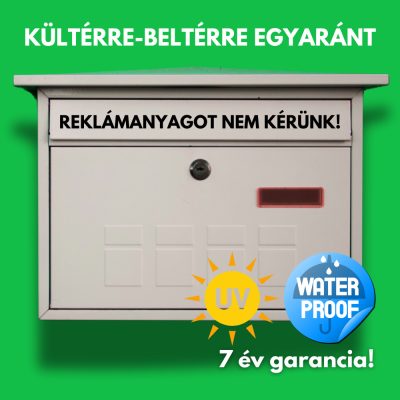 Postaláda matrica reklámanyagot nem kérünk