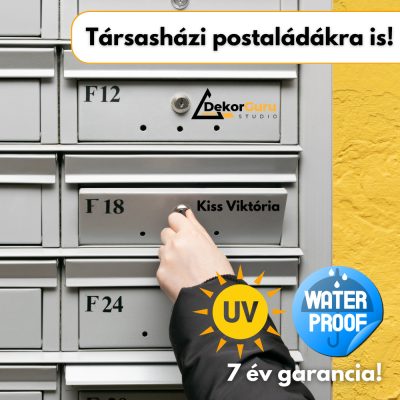 Postaláda szám névvel