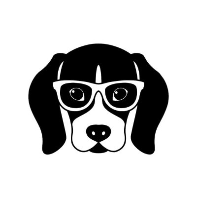 Szemüveges Beagle matrica