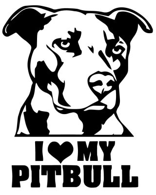 I Love my Pitbull matrica