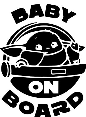 Baby Yoda "1" matrica