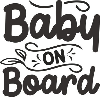 Díszes Baby on board matrica