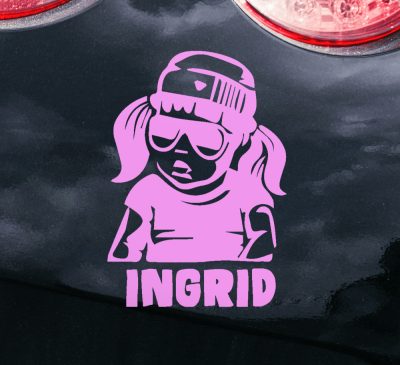 Egyedi neves kislány matrica