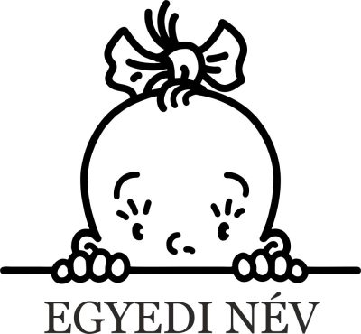 Egyedi neves lány baba matrica