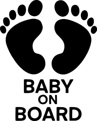 Lábas Baby on board matrica