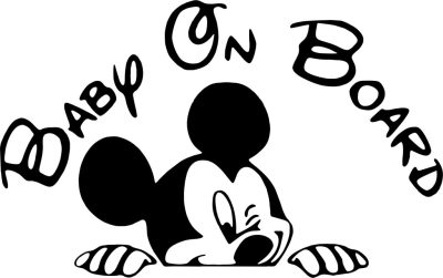 Mickey Egér Baby on Board autómatrica