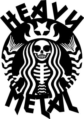 Heavy Metal Starbucks matrica