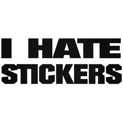 I Hate Stickers vicces matrica
