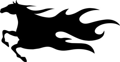 Vágtató ló matrica