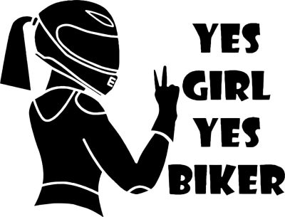 Yes Girl Yes Biker matrica
