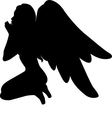 Imádkozó angyalka "2" matrica