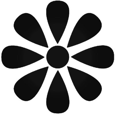 Virágocska "1" matrica