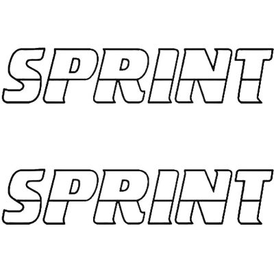 2x Sprint felirat "1" - Szélvédő matrica