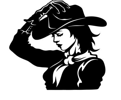 Cowgirl - Szélvédő matrica