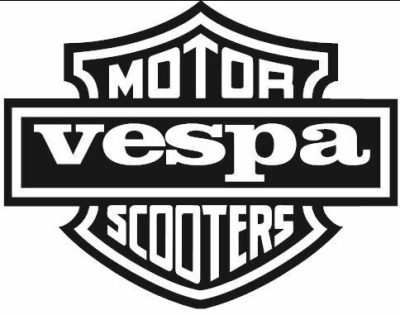 Vespa Harley stílusú matrica