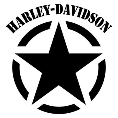 Harley Katonai csillag matrica