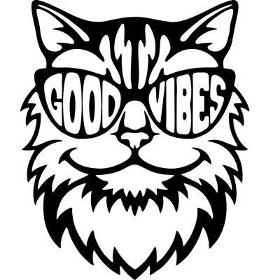 Good Vibes macska matrica
