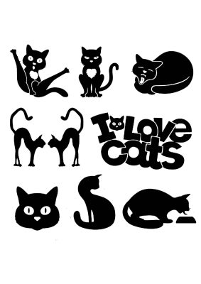 Vicces macskák matrica