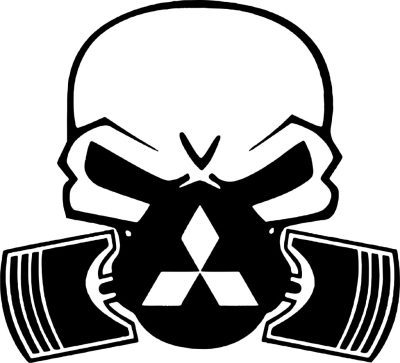 Mitsubishi gázmaszkos matrica