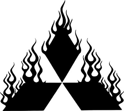 Mitsubishi lángoló matrica