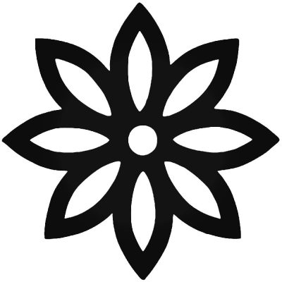 Kinyílt virág matrica