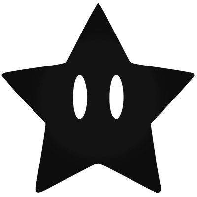 Mario csillag matrica