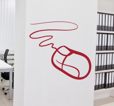 Egér matrica könyvtárba