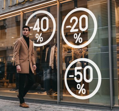 Kedvezmény kirakat matrica