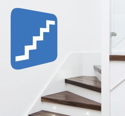 Lépcső matrica jelzés