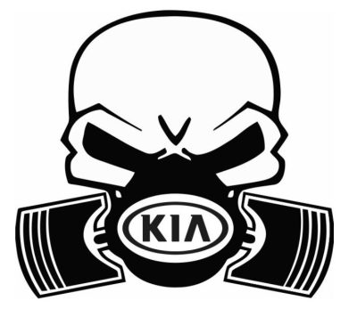 Kia gázmaszkos matrica