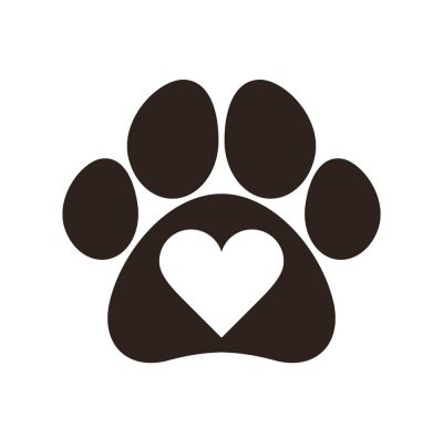 Szivecske a tappancsban matrica