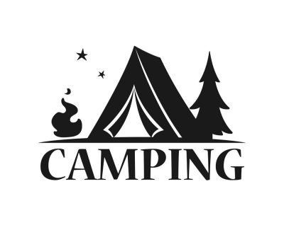 Camping matrica egyedi névvel