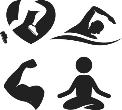 Egészséges életmód piktogram matrica szett