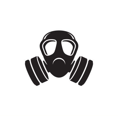 Gázmaszk piktogram matrica