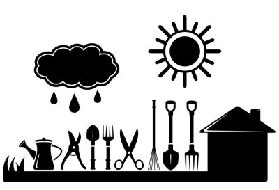 Kertészeszközök piktogram matrica