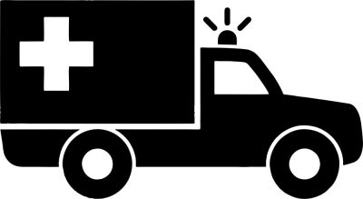 Mentőautó matrica jelzés