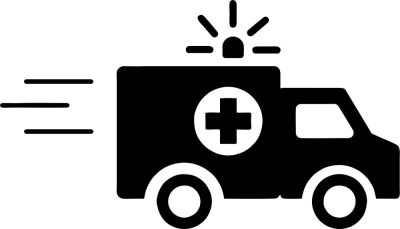 Mentőautó piktogram matrica