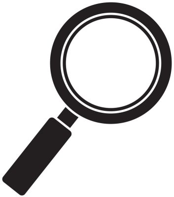 Nagyító piktogram matrica