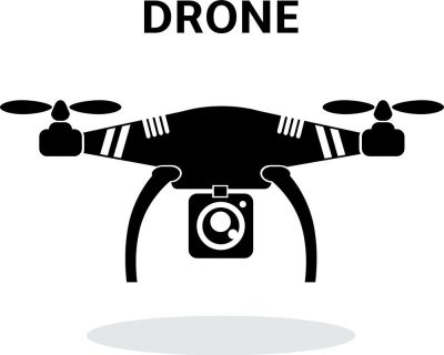 Piktogram kamerás drón
